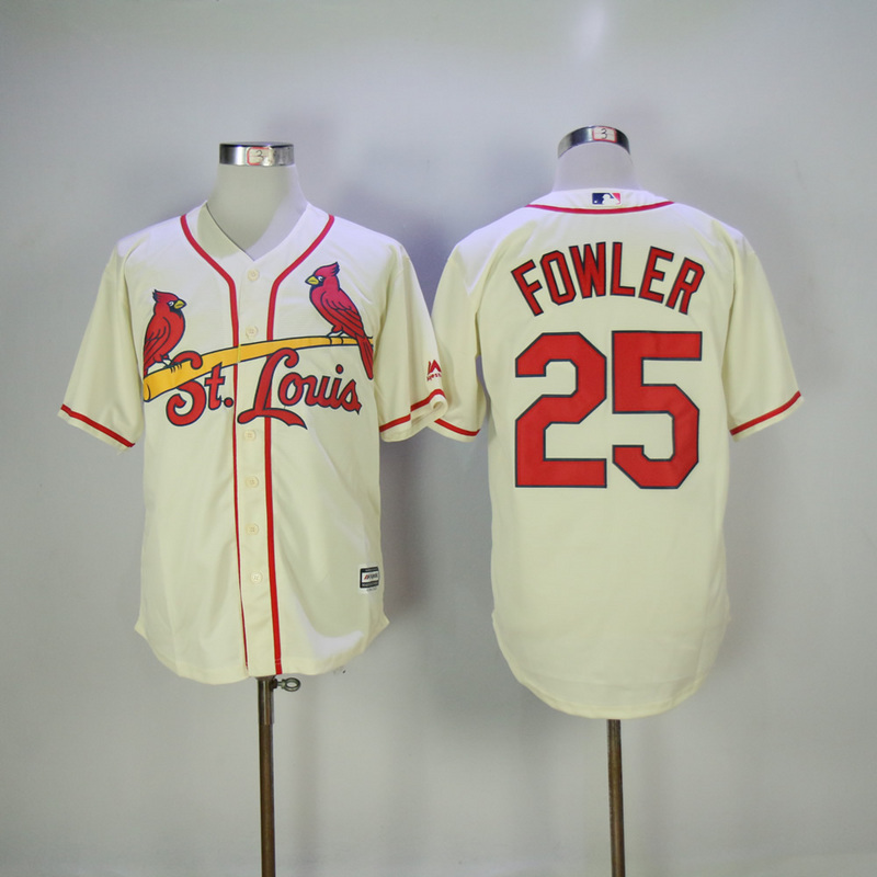 2017 MLB St. Louis Cardinals #25 Fowler Gream Game Jersey->kansas city royals->MLB Jersey